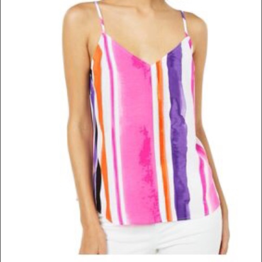 Bar III Pink Stripe Top